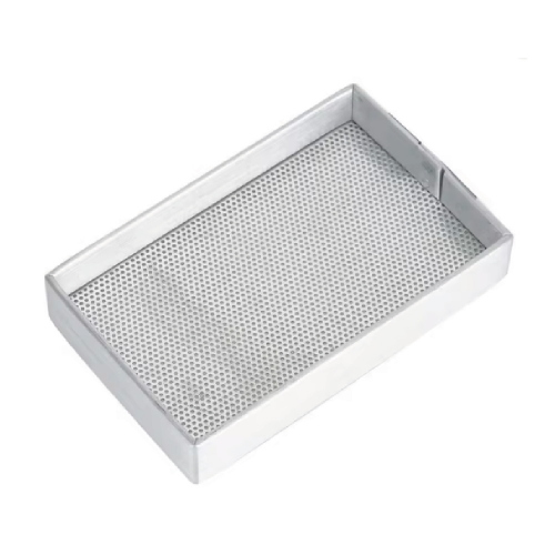 VASSOIO IN ACCIAIO TRAFORATO 105X50X15 MM