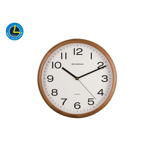 OROLOGIO DA PARETE SILENZIOSO LEGNO Ø 30 CM - 141169