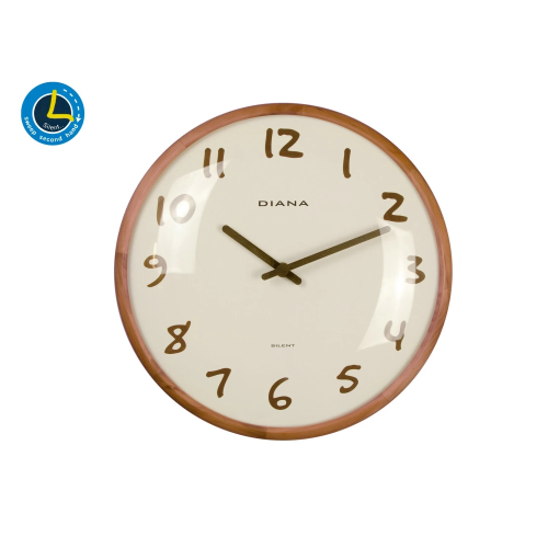 OROLOGIO DA PARETE SILENZIOSO LEGNO Ø 31 CM - 141179