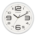 OROLOGIO PARETE SILENZIOSO IN ABS Ø 30 CM - BIANCO - 111019