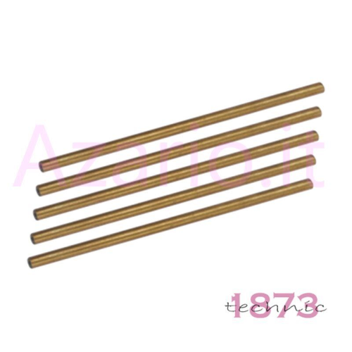 BARRETTE FORATE IN OTTONE 5 PZ. Ø/MM EXT. 3.00 - IN. 1.00