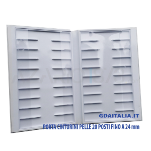 ESPOSITORE DILOY IN PVC PER 20 CINTURINI IN PELLE (UOMO)