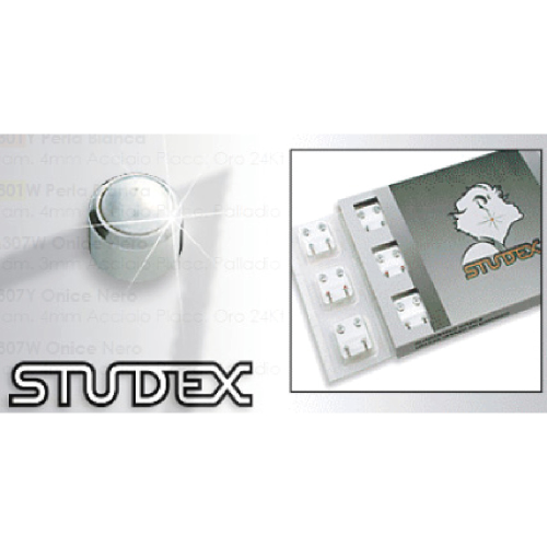 STUDEX PRE-ORECCHINI MINI PERLINA ACCIAIO