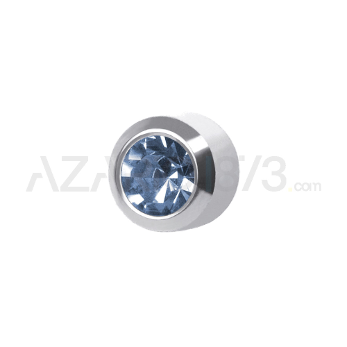 STUDEX PRE-ORECCHINI STANDARD CON BRILLANTINO ACQUAMARINA ARGENTO