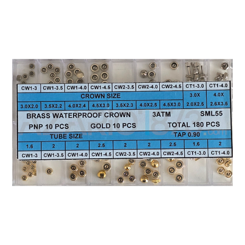 ASSORTIMENTO DI 180 CORONE IMPERMEABILI IN OTTONE P. 90