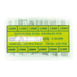 ASSORTIMENTO PERNI ACCIAIO TESTA ZIGRINATA Ø 0.90