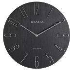 OROLOGIO PARETE SILENZIOSO IN ABS Ø 30 CM - NERO - 111439