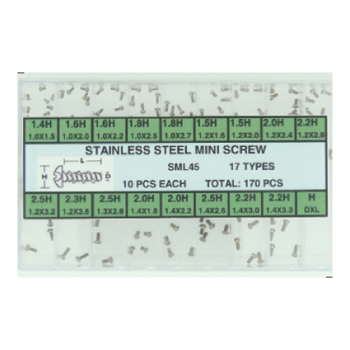 ASSORTIMENTO 170 VITI IN ACCIAIO