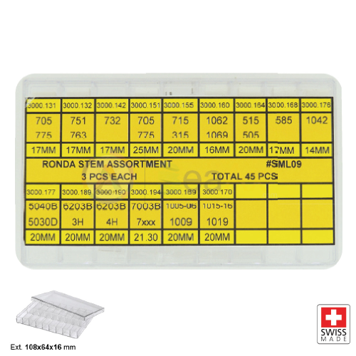ASSORTIMENTO ALBERI DI CARICA RONDA 45 PZ.