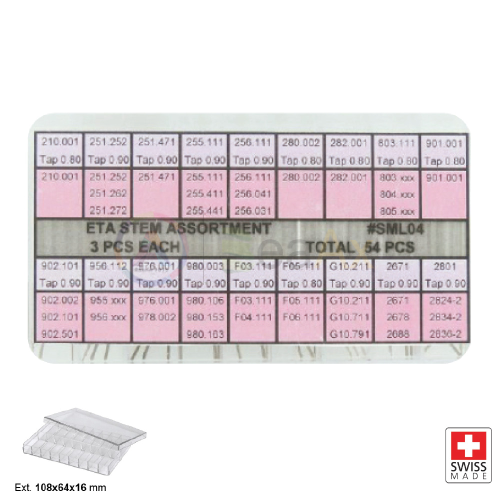 ASSORTIMENTO DI 54 ALBERI DI CARICA ETA